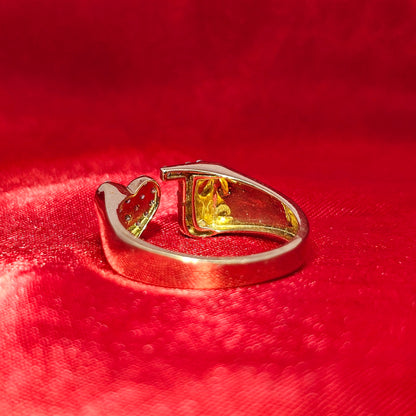 "J" Initial Ring 0.30 ctw Diamond 14K Yellow Gold