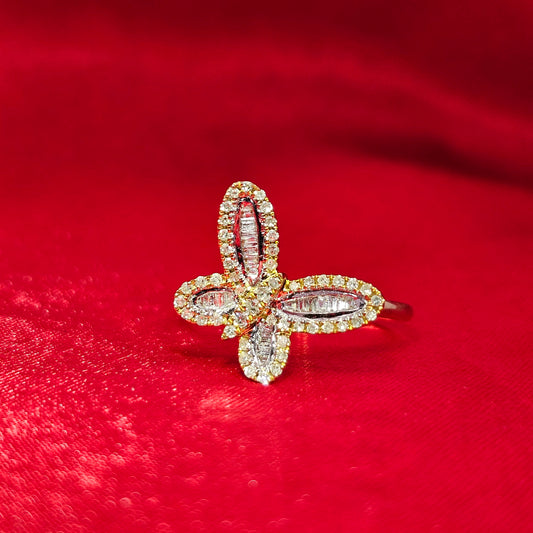 Butterfly Ring 0.33 ctw Diamond 10K Yellow Gold