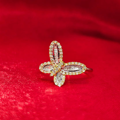 Butterfly Ring 0.33 ctw Diamond 10K Yellow Gold