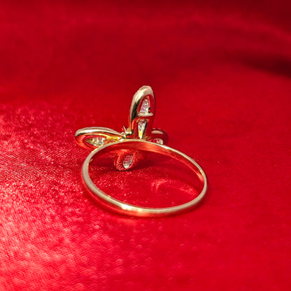Butterfly Ring 0.33 ctw Diamond 10K Yellow Gold