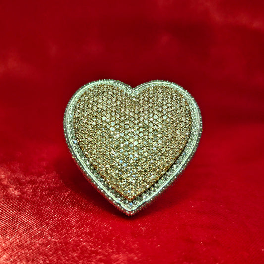 Heart Ring 4.72 ctw Diamond 10K White Gold