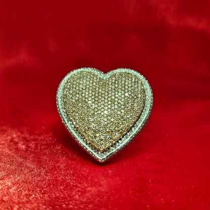 Heart Ring 4.72 ctw Diamond 10K White Gold