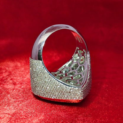 Heart Ring 4.72 ctw Diamond 10K White Gold