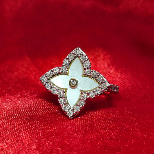 Ombre Blossom Ring 0.26 ctw Diamond 10K Yellow Gold