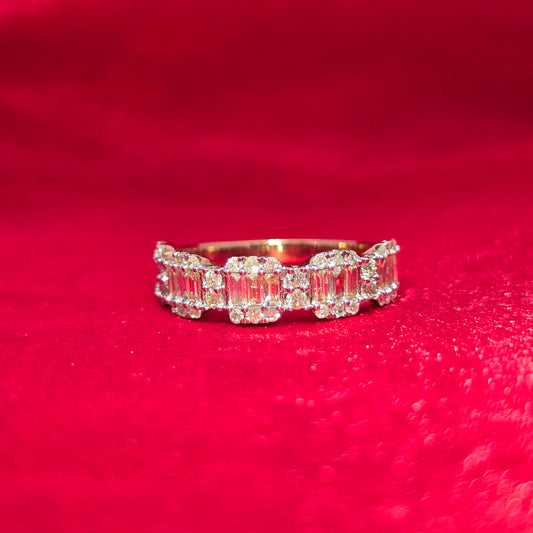 Baguette Ring 1.25 ctw Diamond 10K Yellow Gold