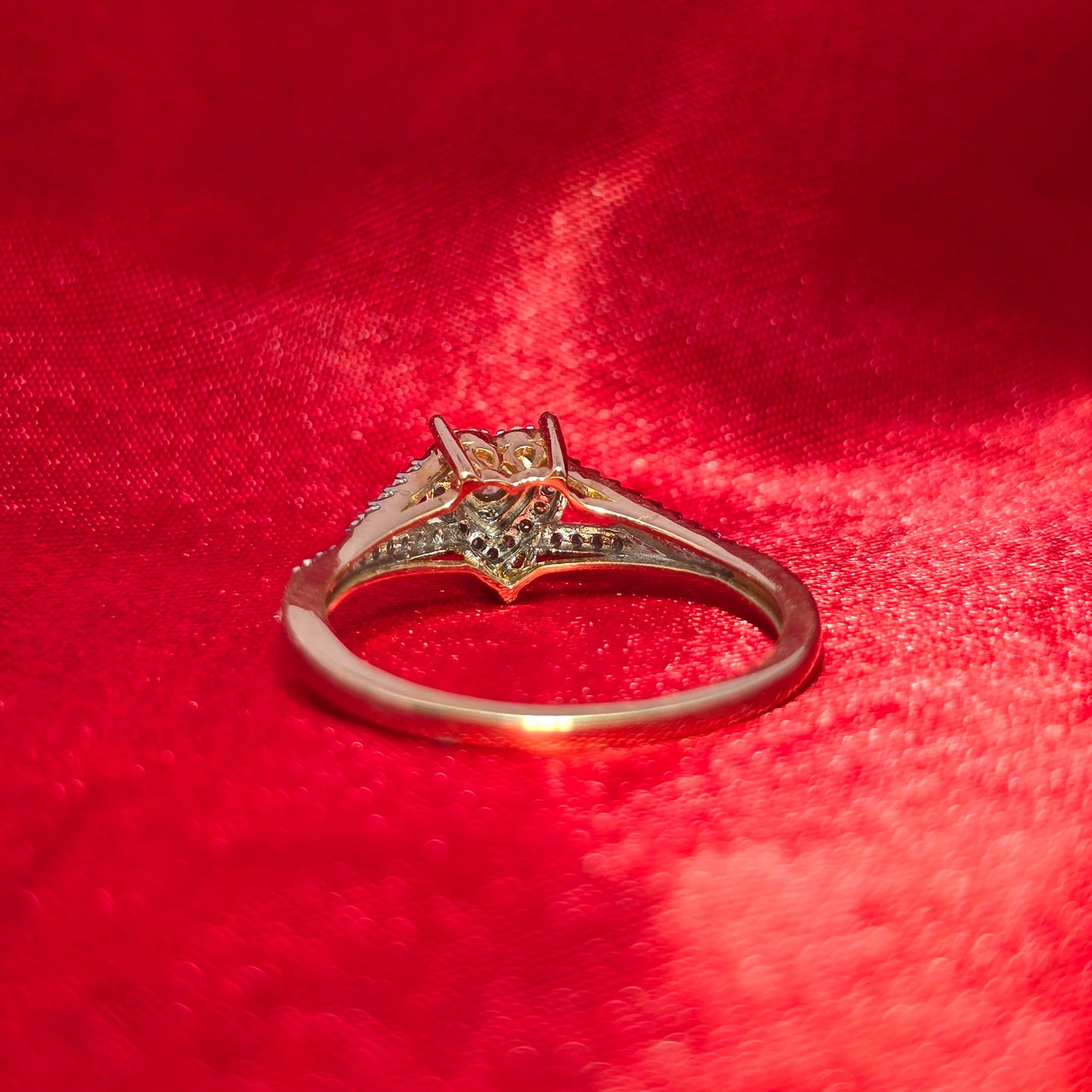 Heart Ring 0.15 ctw Diamond 10K Yellow Gold