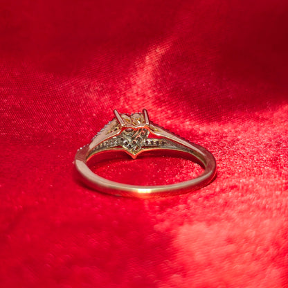 Heart Ring 0.15 ctw Diamond 10K Yellow Gold