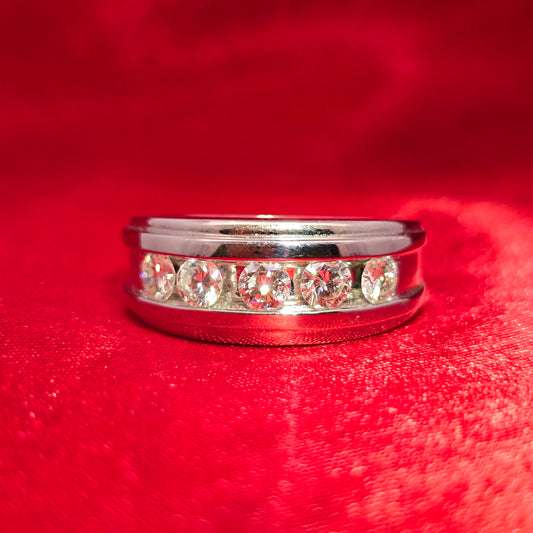 Wedding Band 1.00 ctw Diamond 14K White Gold