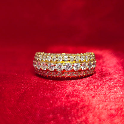 Wedding Band Ring 2.11 ctw Diamond Round Cut 14K Yellow Gold