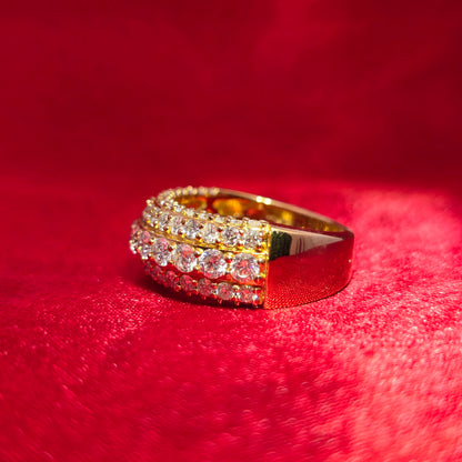 Wedding Band Ring 2.11 ctw Diamond Round Cut 14K Yellow Gold