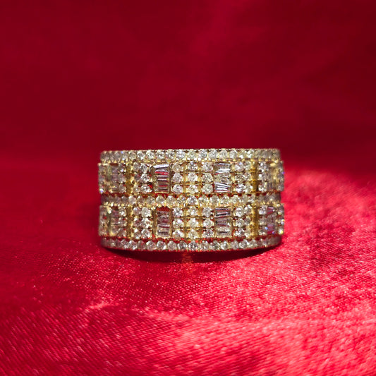 Round Cut Ring 3.50 ctw Diamond 10K Yellow Gold