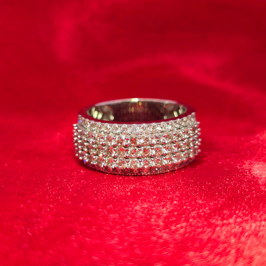 Round Cut Band 2.36 ctw Diamond 14K White Gold