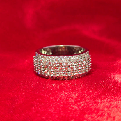Round Cut Band 2.36 ctw Diamond 14K White Gold