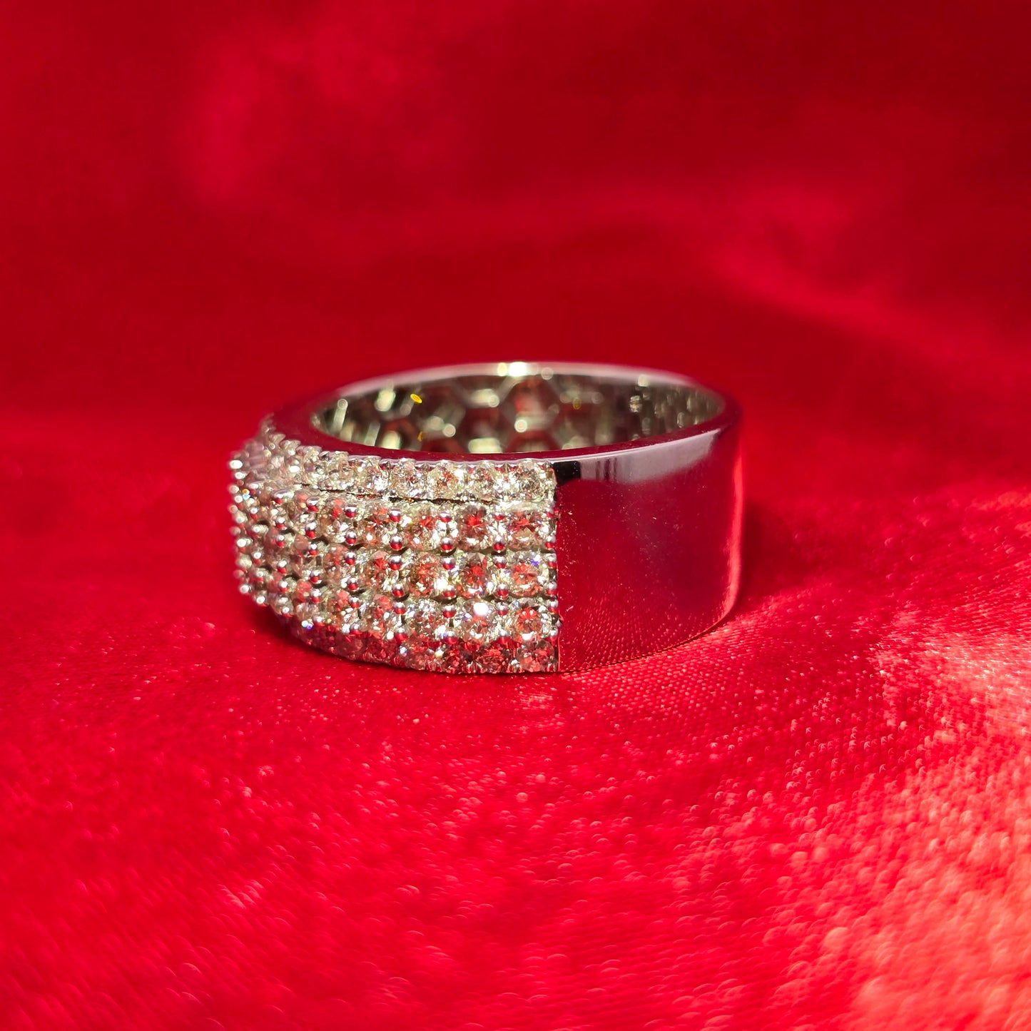Round Cut Band 2.36 ctw Diamond 14K White Gold