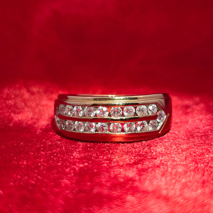 Round Cut Ring 0.90 ctw Diamond 14K Yellow Gold