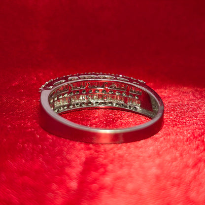 Baguette Band Ring 1.25 ctw Diamond 10K White Gold