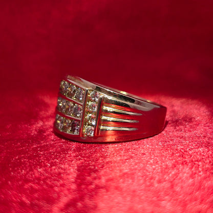 Diamond Round Cut Band Ring 2.04 ctw 14K Yellow Gold