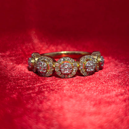 Diamond Round Cut Ring 0.59 ctw 10K Yellow Gold