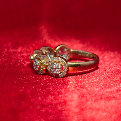 Diamond Round Cut Ring 0.59 ctw 10K Yellow Gold