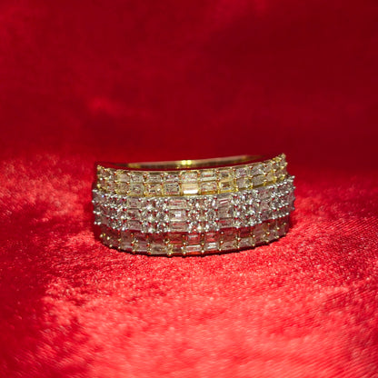 Round Cut Ring 1.12 ctw Diamond 10K Yellow Gold