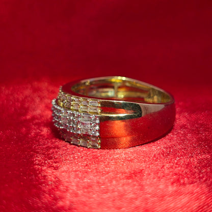 Round Cut Ring 1.12 ctw Diamond 10K Yellow Gold