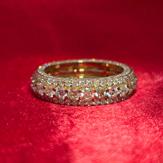 Round Cut Ring 6.00 ctw Diamond 10K Yellow Gold