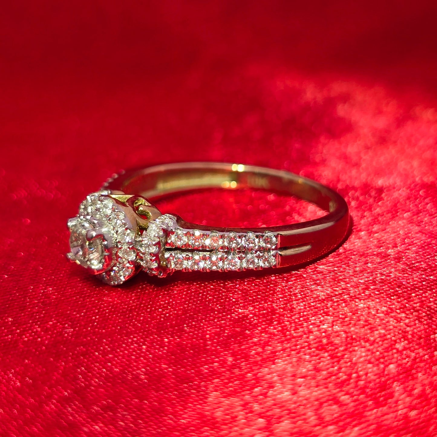 Engagement Ring 0.85 ctw Diamond 10K Yellow Gold