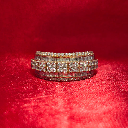 Round Cut Ring 2.50 ctw Diamond 14K Yellow Gold