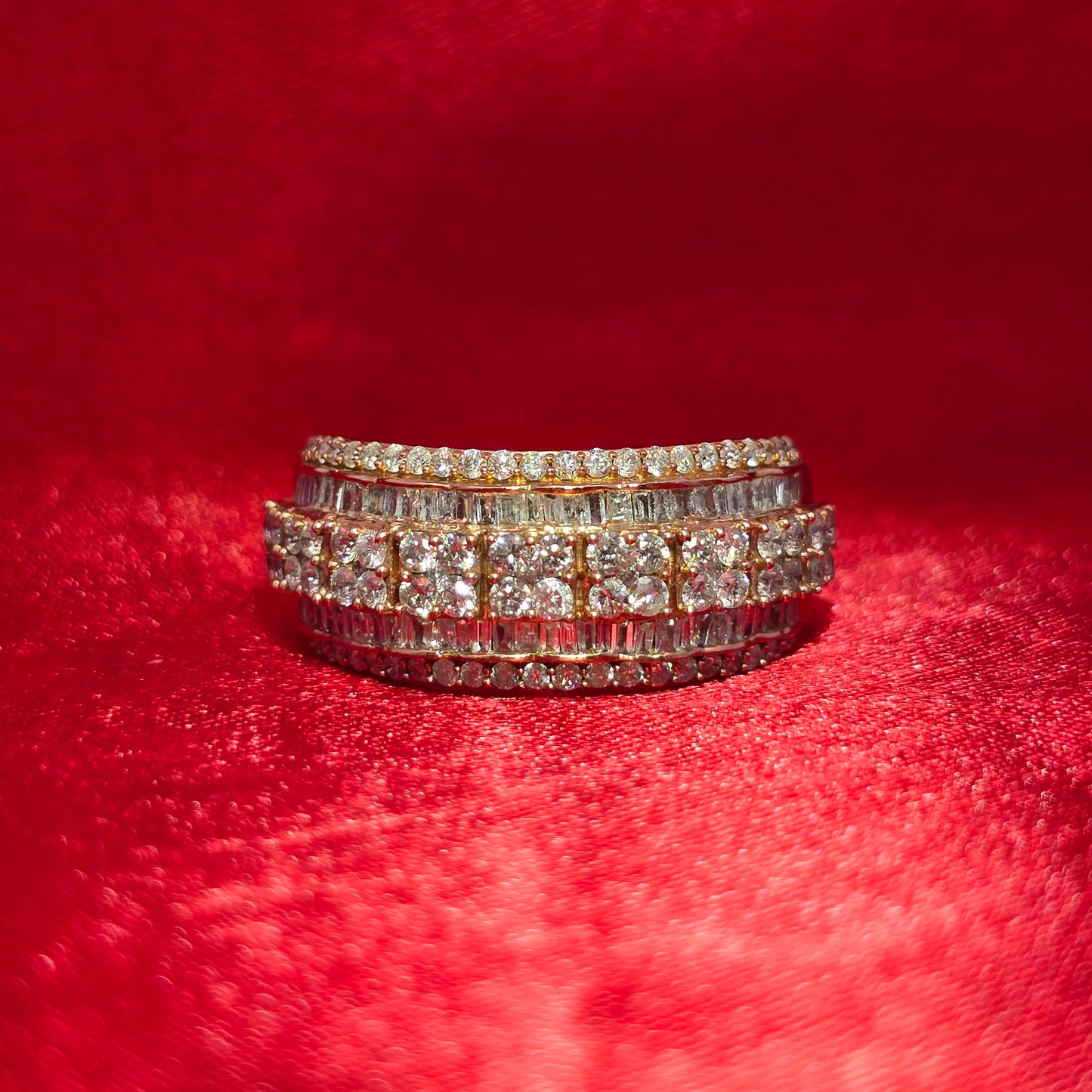 Round Cut Ring 2.50 ctw Diamond 14K Yellow Gold