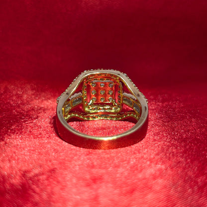 Princess Cut Ring 1.20 ctw Diamond 14K Yellow Gold