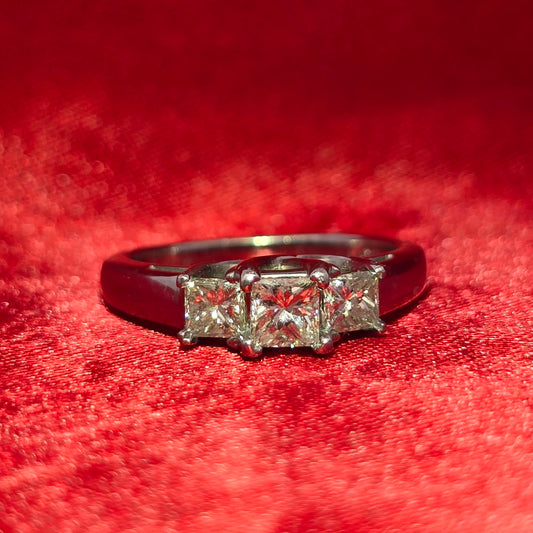 Engagement Ring 1.25 ctw Diamond 14K White Gold