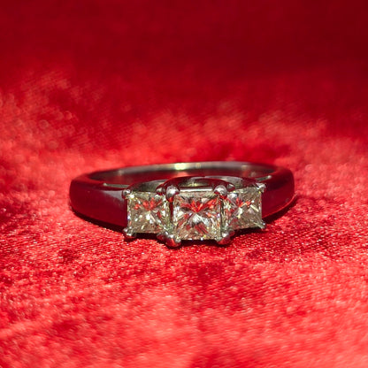 Engagement Ring 1.25 ctw Diamond 14K White Gold