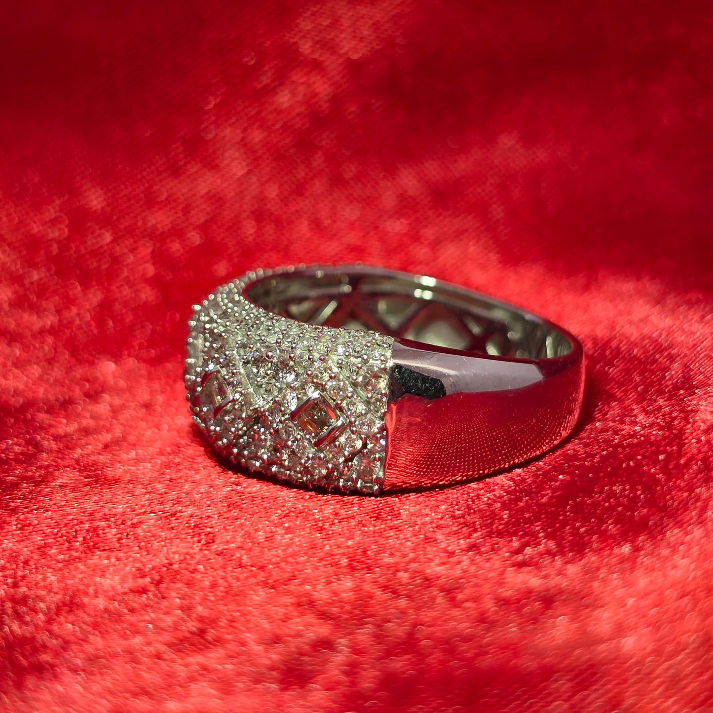 Wedding Band 2.50 ctw Diamond 14K White Gold