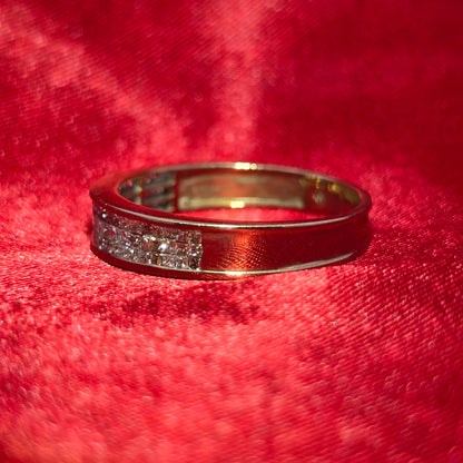 Square Cut Wedding Ring 1.50 ctw Diamond 10K White Gold