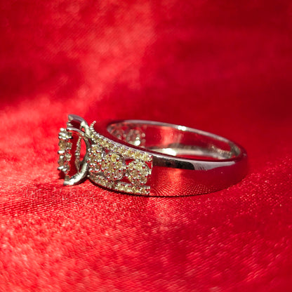 Quad Princess-Cut Ring Diamond 1.00 ctw 10K White Gold