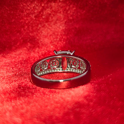 Quad Princess-Cut Ring Diamond 1.00 ctw 10K White Gold