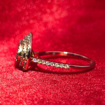 Pear Engagement Ring Diamond 0.80 ctw 10K Yellow Gold