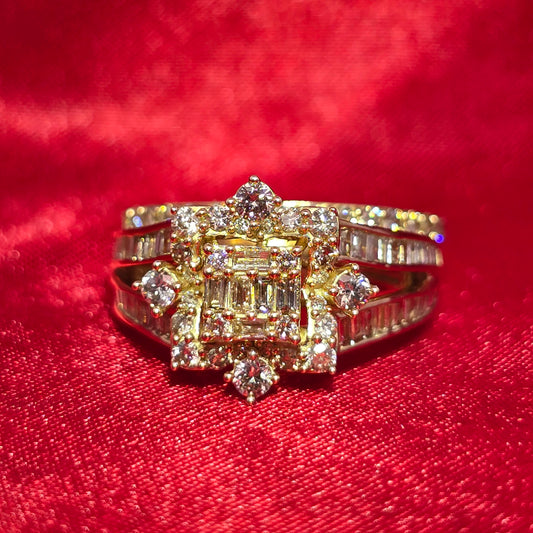 Engagement Ring Diamond 1.75 ctw 14K Yellow Gold
