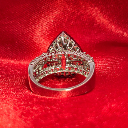 Engagement Ring Pear Diamond 2.79 ctw 14K White Gold