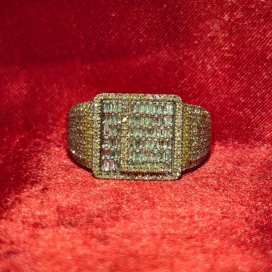 "L" Initial Ring Diamond 0.86 ctw 10K Yellow Gold