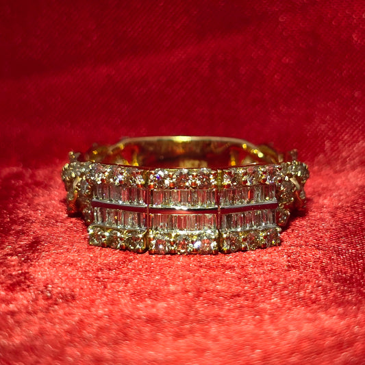 Baguette Style Ring Diamond 1.67 ctw 10K Yellow Gold