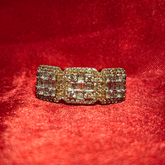 Baguette Ring Diamond 1.75 ctw 10K Yellow Gold