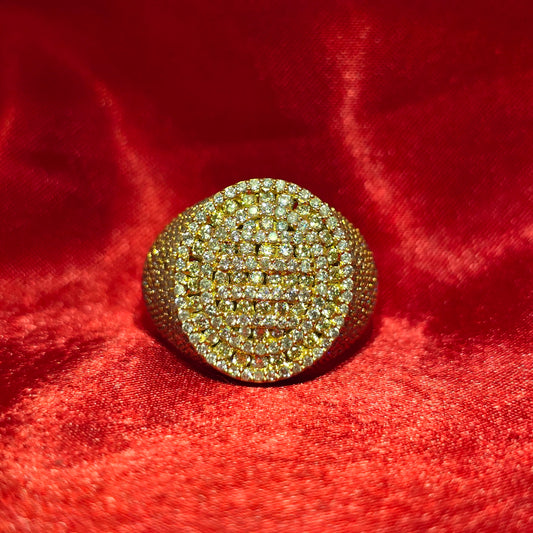 Round Cut Ring 2.47 ctw Diamond 10K Yellow Gold