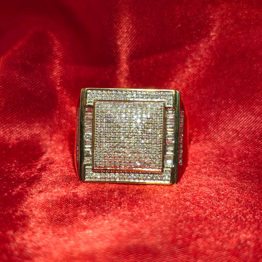 Round Cut Ring 0.79 ctw Diamond 10K Yellow Gold