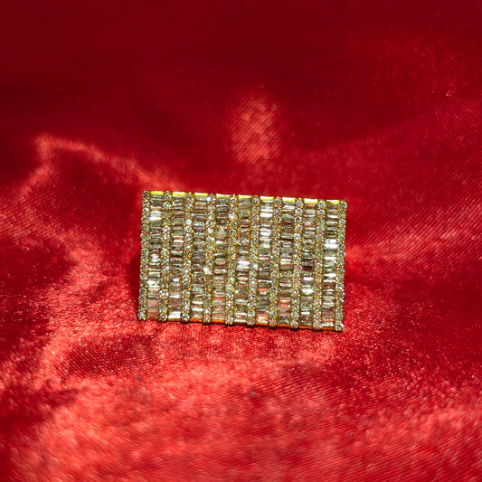 Baguette Pinky Ring 2.00 ctw Diamond 10K Yellow Gold