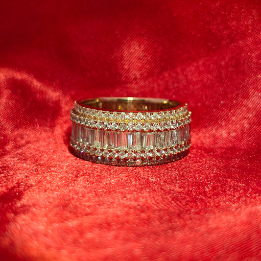 Round Cut Ring Diamond 3.25 ctw 14K Yellow Gold