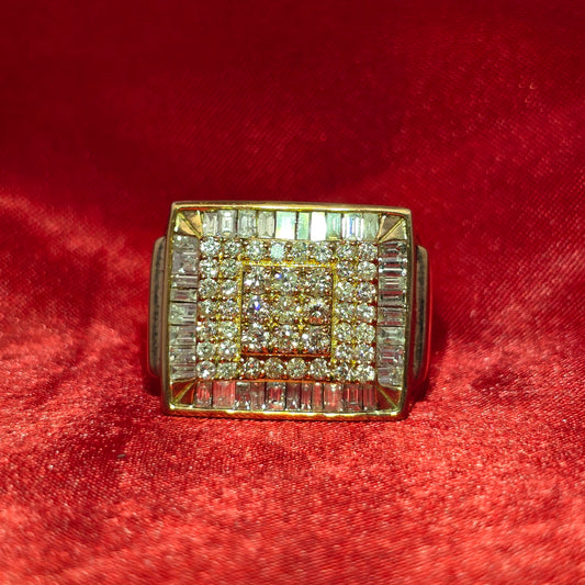 Round Cut Ring 2.03 ctw Diamond 10K Yellow Gold