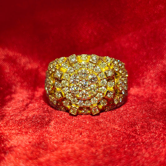 Round Ring 2.54 ctw Diamond 10K Yellow Gold