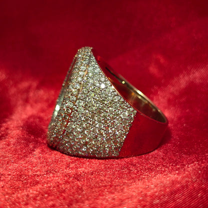 Round Ring 2.75 ctw Diamond 10K Yellow Gold