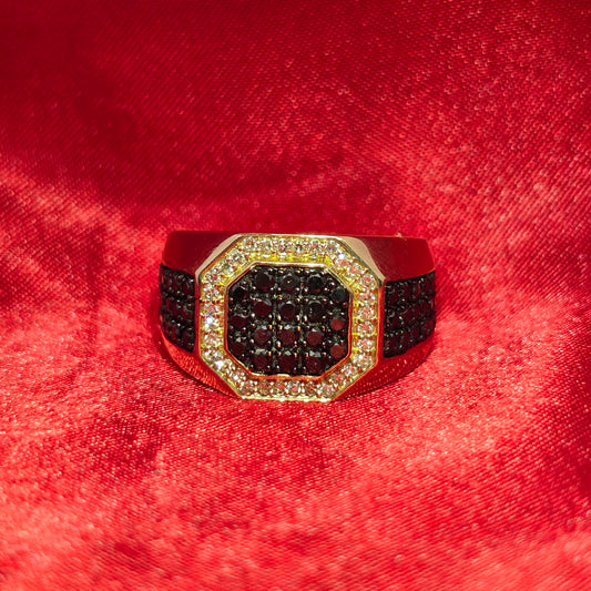 Round Ring 1.20 ctw Diamond 10K Yellow Gold